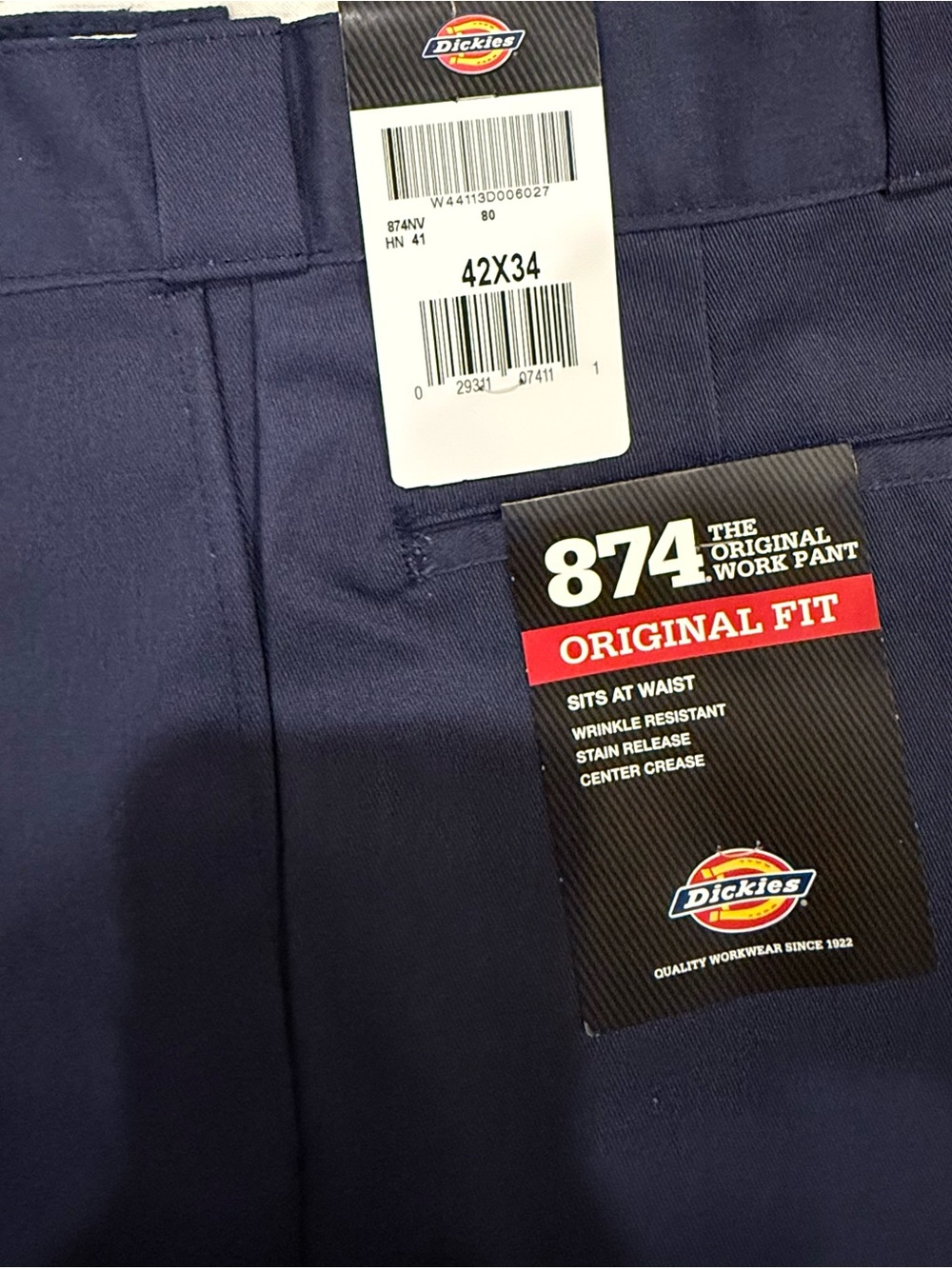 Dickies Men's Flat Front Pants - Navy